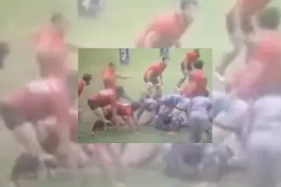 Mirá la brutal patada en la cabeza que recibió un jugador de San Albano