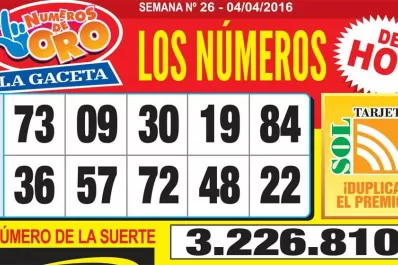 Los Números de Oro de LA GACETA