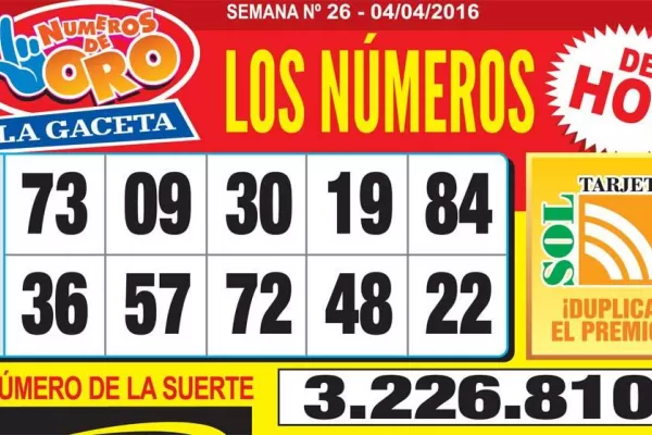 Los Números de Oro de LA GACETA