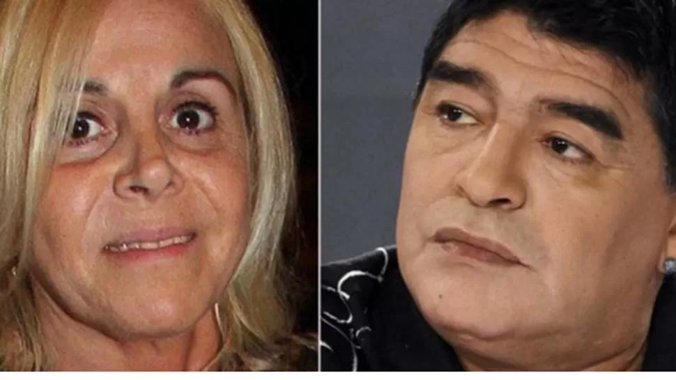 Claudia Villafañe y Diego Maradona. FOTO TOMADA DE PRIMICIAS YA.