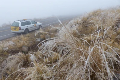 El aguanieve llegó temprano a Tafí del Valle