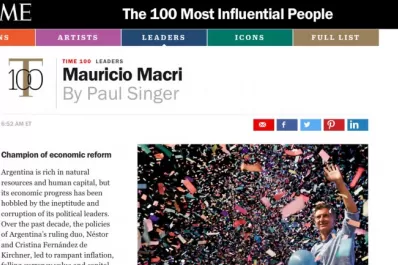 Macri, entre las 100 personas más influyentes del mundo, según Time