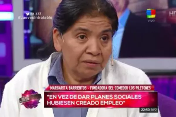 Margarita Barrientos, sobre los planes sociales: conozco gente que nunca trabajó