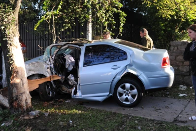 Chocó contra un árbol y murió en el acto, en la avenida Mate de Luna