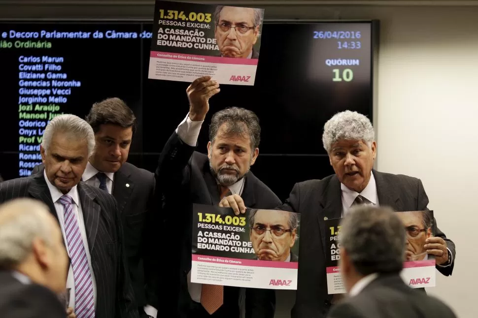ATAQUE OFICIALISTA. El diputado Cunha fue denunciado de poseer cuentas bancarias en paraísos fiscales. reuters