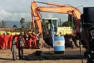 Desde este obrador, en Yerba Buena, Macri lanzó el plan de obras hídricas