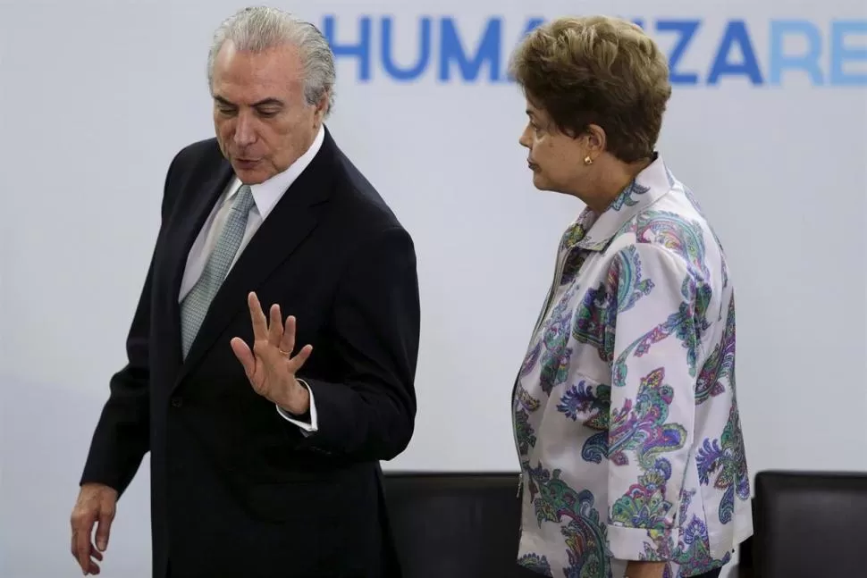 EL FUTURO CERCANO. En Brasil ya hablan de un programa de gobierno de Temer, en medio del proceso político contra la presidenta Rousseff. reuters (archivo)