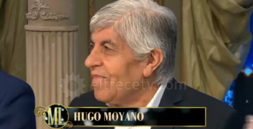 LA NOCHE DE MIRTHA. Hugo Moyano, dirigente de la CGT. FOTO TOMADA DEL VIDEO DE EL TRECE TV