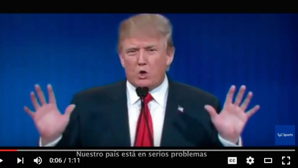 Donald Trump y un muro anti argentinos: la publicidad de TyC Sports para la Copa América Centenario