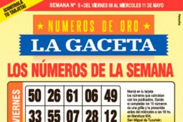 La grilla completa de los Números de Oro