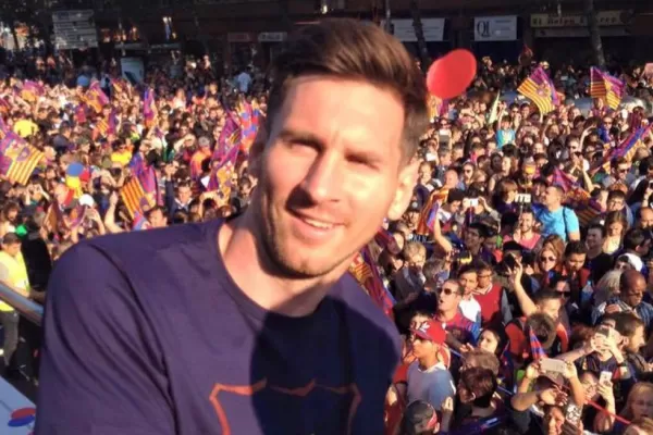 La felicidad de Messi, otra vez campeón con Barcelona