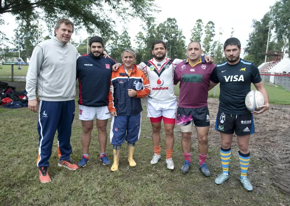 PARTE DE LA HISTORIA. Omar Portillo, Mariano Vie, Gustavo Agüero, Gerardo Perdiguero, Omar Moallah y Juan Pablo Espeche, “sobrevivientes” de la final en Córdoba. Esta vez quieren revancha en casa. la gaceta / foto de FLORENCIA ZURITA