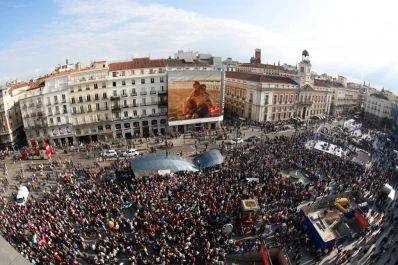 Los “indignados” volvieron a la Puerta del Sol