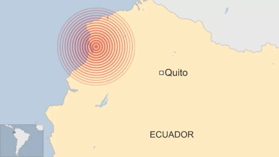 Un segundo sismo, de magnitud 6,8,  sacudió a Ecuador en menos de 24 horas