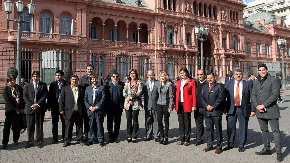 EN LA CASA ROSADA. Todos los intendentes tucumanos fueron convocados por el ministro Rogelio Frigerio. 
