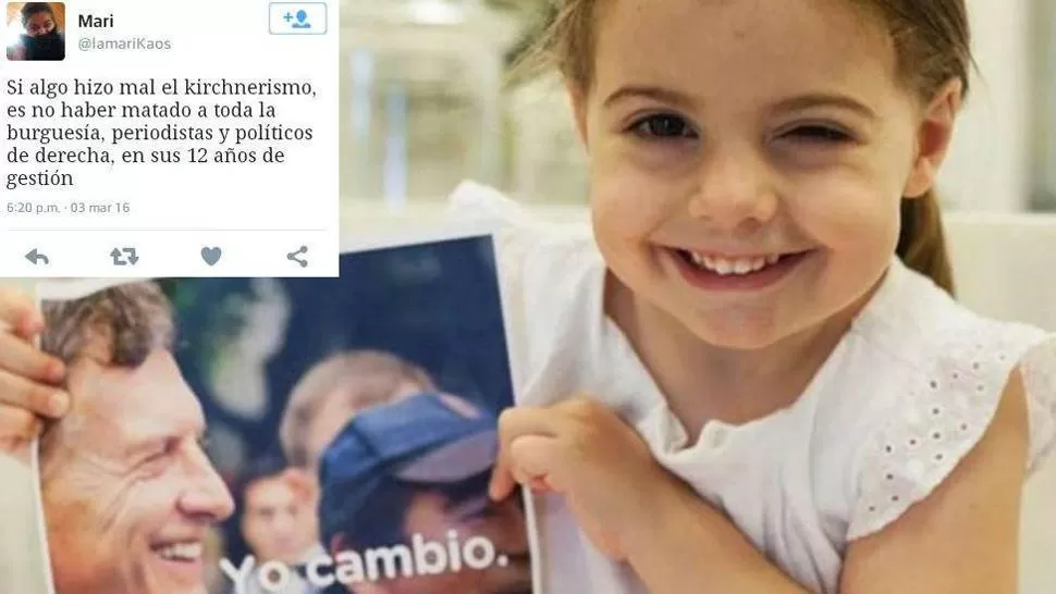 Procesan a una joven que amenazó por Twitter a una hija de Macri