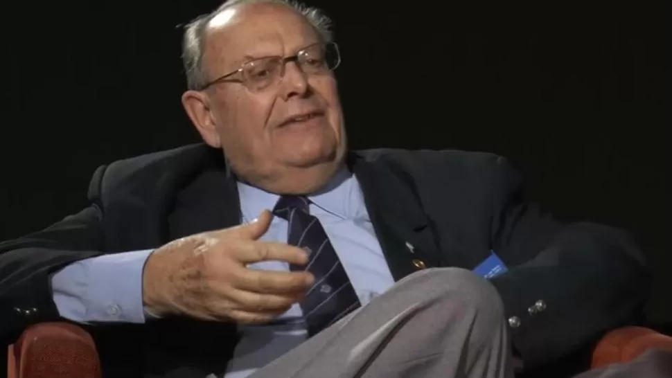 Pedro Luis Barcia, ex presidente de la Academia Nacional de Letras.  CAPTURA DE VIDEO