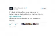 Atlético lamentó el fallecimiento de los hinchas de San Martín