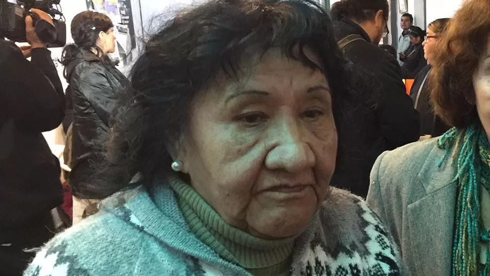 DENUNCIA. La madre de María Molina reclamó que su hija está detenida sin pruebas. FOTO ARCHIVO