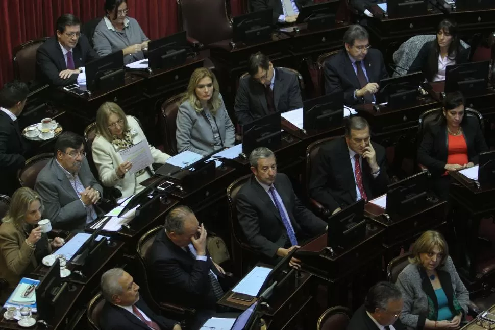 CLIMA ENRARECIDO. El “caso López” sobrevoló en el recinto del Senado durante la sesión legislativa. Dyn