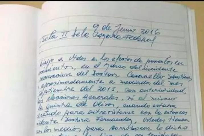 En una carta, Lázaro Báez reveló la visita de Sebastián Casanello a Cristina Fernández