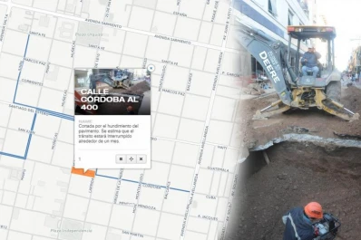Mapa interactivo: estos son los desvíos de los colectivos por el cráter de la calle Córdoba