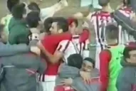 El descontrolado festejo de Diego Cagna y los jugadores