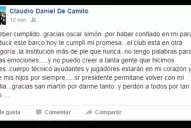 De Camilo le dice adiós a San Martín