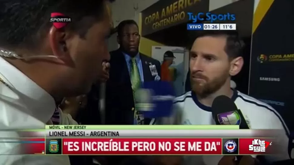 EL MOMENTO MAS DURO, Messi anuncia su renuncia. CAPTURA DE VIDEO