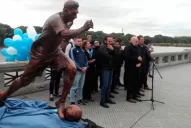 Inauguraron una estatua de Messi en Buenos Aires
