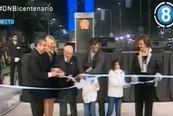 Un vecino de 104 años hizo el corte de cinta