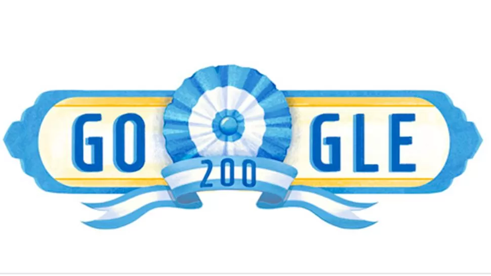 CONMEMORACIÓN. El doodle con el que Google festeja el Bicentenario.