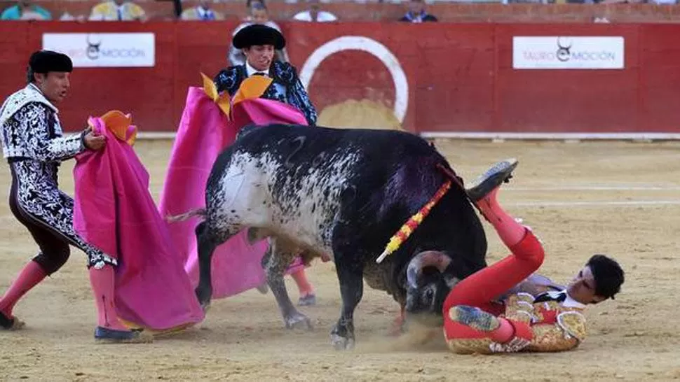 DEPORTE. Barrio luchando contra el toro. FOTO TOMADA DE CLARÍN.