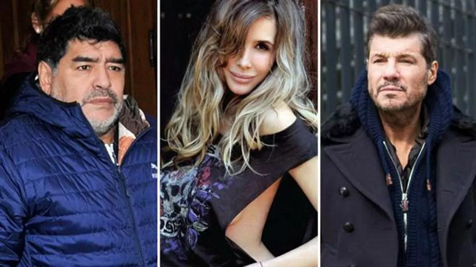 POLÉMICA. Maradona, Guillermina Valdes y Marcelo Tinelli.. FOTO TOMADA DE INFOBAE.COM.