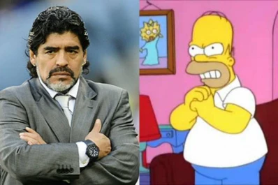 Maradona dijo que odiaba a Los Simpson y Homero le respondió