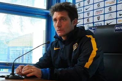 El enojo de Barros Schelotto durante la conferencia de prensa