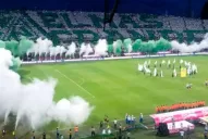 El imponente recibimiento de los hinchas de Atlético Nacional