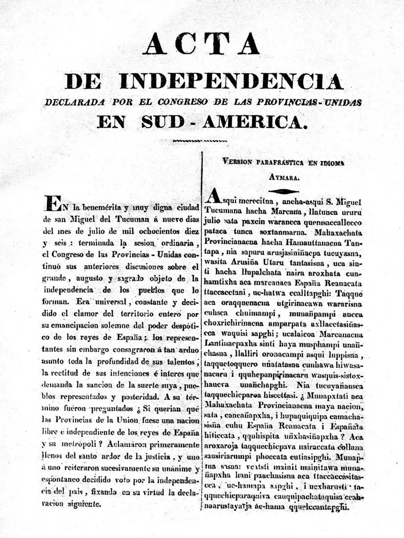 EN AYMARA. Uno de los 500 ejemplares que el Congreso dispuso imprimir en ese idioma. Además, ordenó editar 1.000 en quichua. 