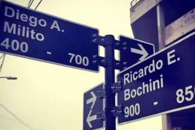 En Avellaneda robaron el cartel de la calle Milito
