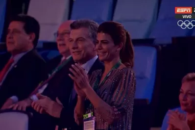 Macri y Awada saludaron a la delegación argentina durante la ceremonia
