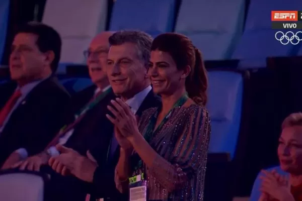 Macri y Awada saludaron a la delegación argentina durante la ceremonia
