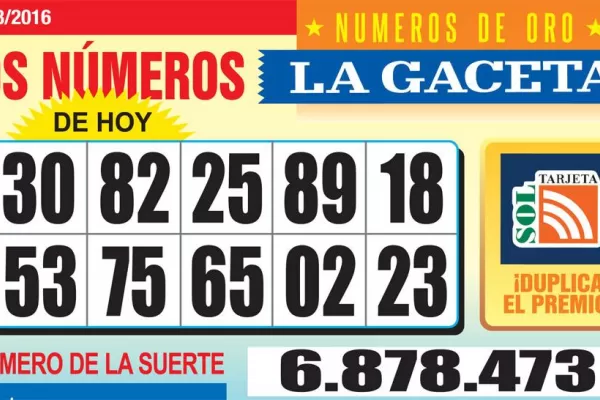 Los Números de Oro de LA GACETA