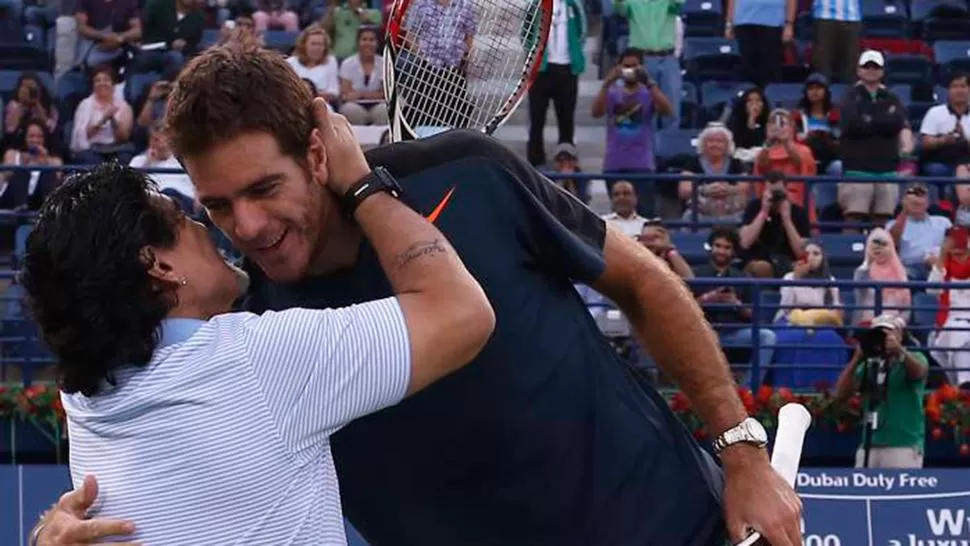 MARADONA Y DEL POTRO (ARCHIVO)