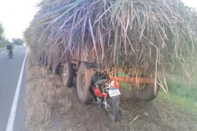 Un motociclista murió al chocar con una rastra cañera cerca de Famaillá