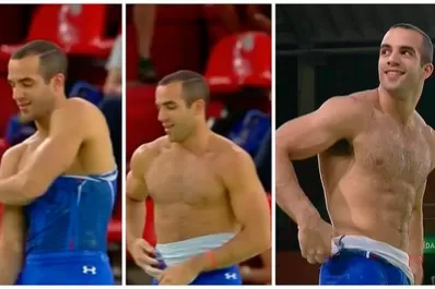 Video: el gimnasta norteamericano hizo un striptease en la final y ganó la medalla de plata