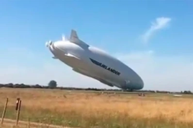 Así se estrelló el Airlander 10, el dirigible más grande del mundo
