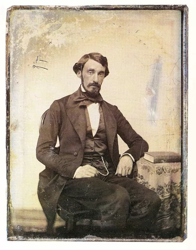 BARTOLOMÉ MITRE. El destacado político e historiador en un daguerrotipo de 1854. 