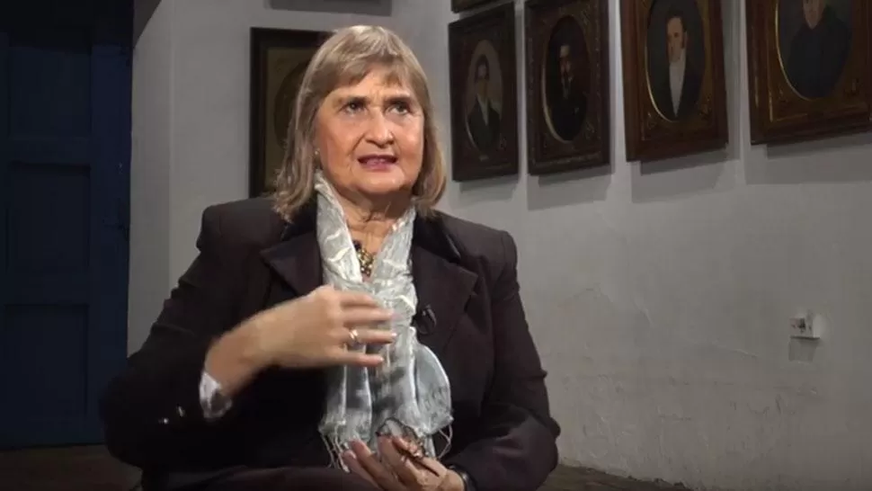 OLGA PATERLINI DE KOCH. La arquitecta, durante la entrevista. CAPTURA DE VIDEO