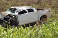 Impactante: una camioneta volcó en la ruta 38 y hay una persona herida