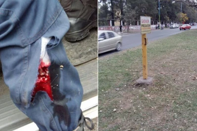 Un policía sufrió una herida en una pierna durante la desconcentración de hinchas de San Martín